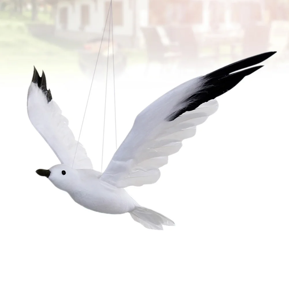 

1Pc Emulational Creative Artificial Volant Seagull Model Seagull Decor Seagull-shaped Pendant Seagull Design Hanging Ornament