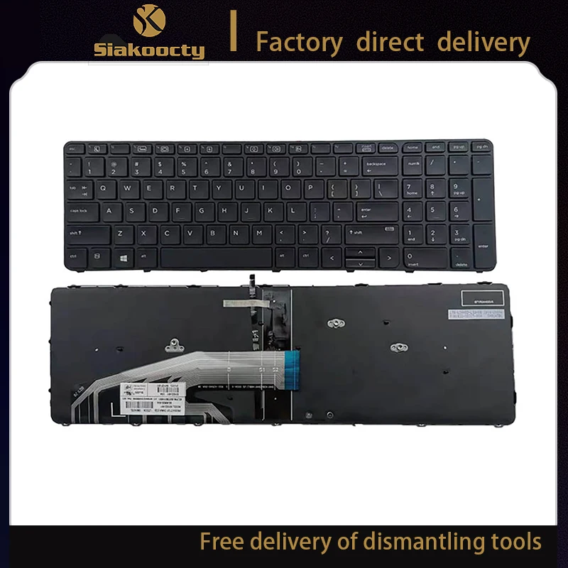 

Siakoocty US Keyboard Backlit for HP Probook 650 G2 G3 655 G3 450 G3 841137-001