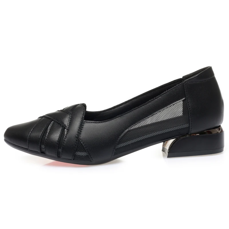 DIMANYU Mesh Shoes Women 2023 New Genuine Leather Women Shoes Large Size 41 42 43 Openwork Anti-slip Women Shoes