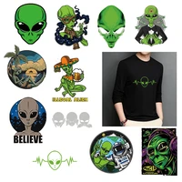 popular new design alien print stripe childrens mens and womens t shirt sweater diy decorative heat transfer iron on patches