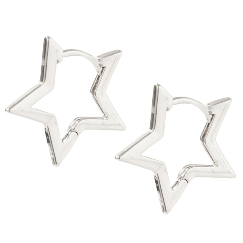 Модные зажимы для ушей со звездами кулон в форме звезды серьги стиле Y2K ювелирные