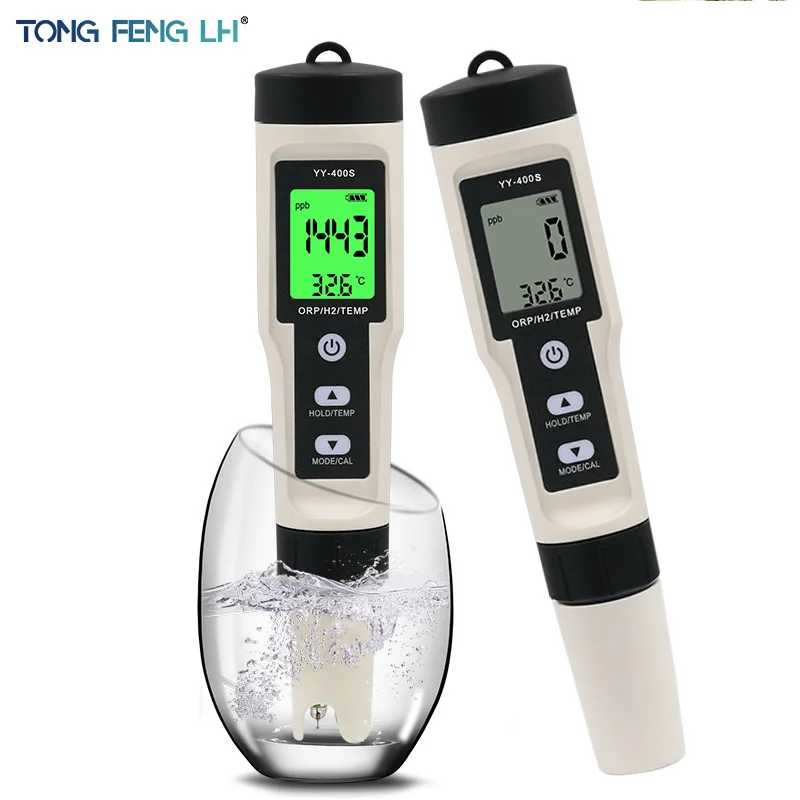 3 in1 H2/TEMP/ORP Meter Hydrogen Ion Concentration Tester Pen Digital Water Quality Tester Redox Monitor for Pool Aquarium