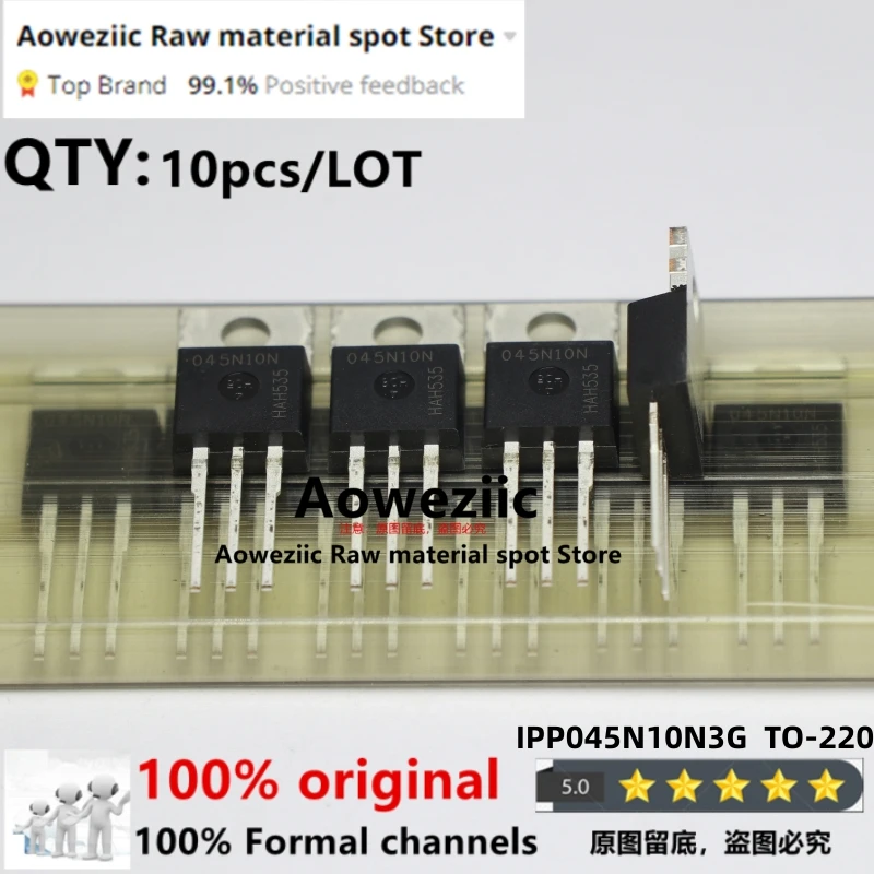 

Aoweziic 2022+ 100% New Imported Original IPP045N10N3G 045N10N TO-220 field effect MOSFE 100V 100A