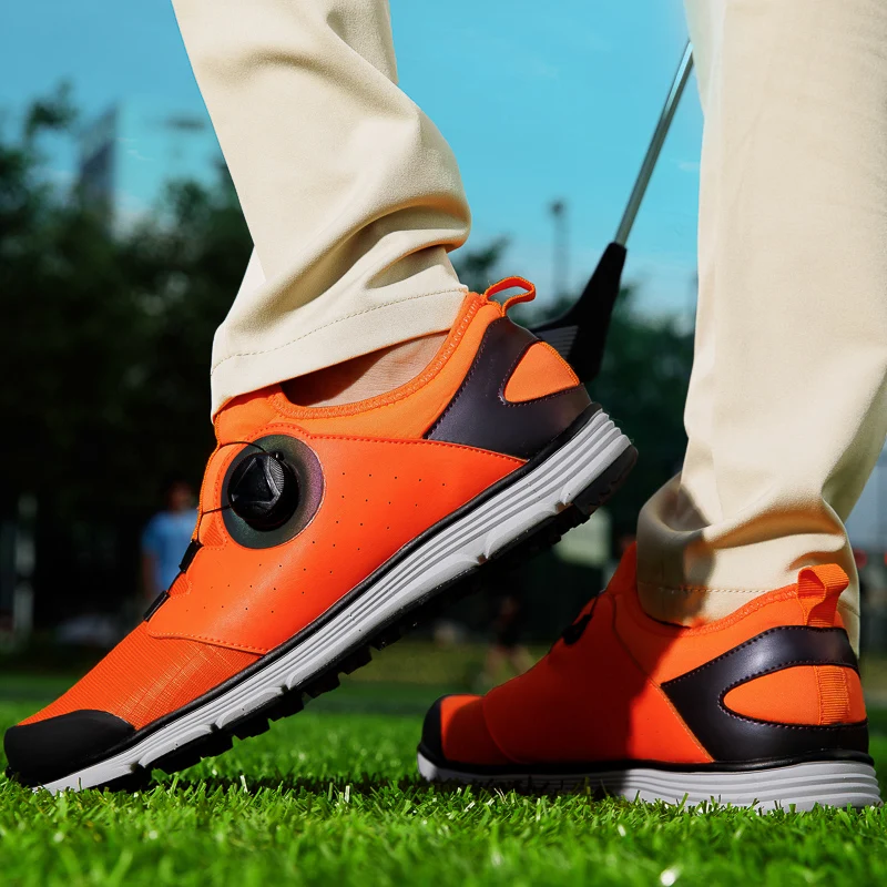 Professional Men's Golf Shoes Women's Golf Shoes Outdoor Grass Sports Non-slip Quick Lace-up Golf Training Shoes Plus Size 36-46