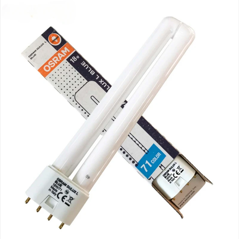 OS DULUXL 18 Вт/71 синяя 4-контактная трубка D/L 18 Вт лампа 2G11 основа UVA для новорожденных, голубая лампа для дворика, бытовая желтая детская лампа OS DULUXL 18 Вт/71 синяя 4-контактная трубка D/L 18 Вт лампа 2G11 основа UVA для новорожденных, голубая лампа для дворика, бытовая желтая детская лампа
