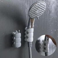 nail free suction cup shower head holder wall mount bathroom bracket stand bathing storage rack shelf accessory