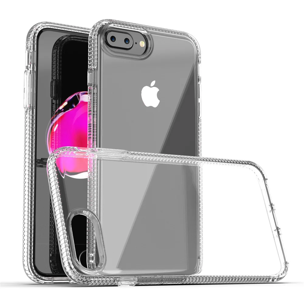 

Full Protection Shockproof Rugged Clear Case for iPhone 6 SE i6s i7 i8 Plus Anti-Yellow Airbags Protection Defender Back Cover