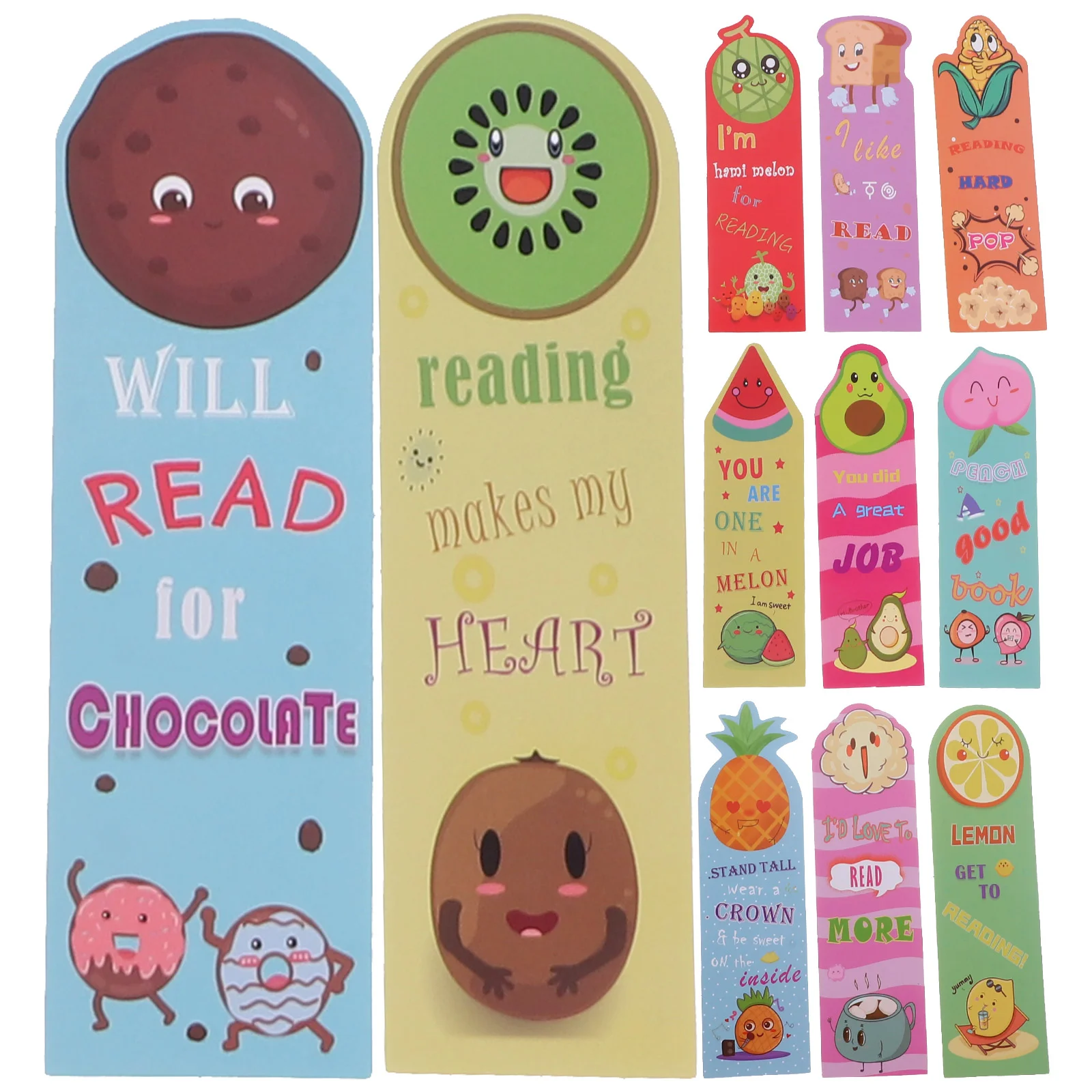 

12 Pcs Fruits Bookmark Clips Bookmarks Teens Unique Delicate Sensory Page Markers