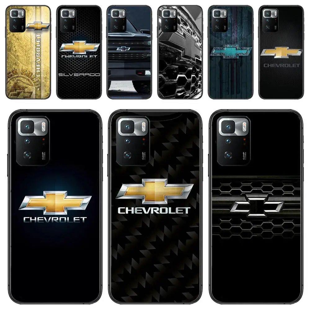 

Brand Car Chevrolet Logo New Fashion Phone Case For Redmi 9 9A 7A 10 8A 10A 8 Note 11 10S 7 11S Plus POCO X3 Pro Gift Soft Cover