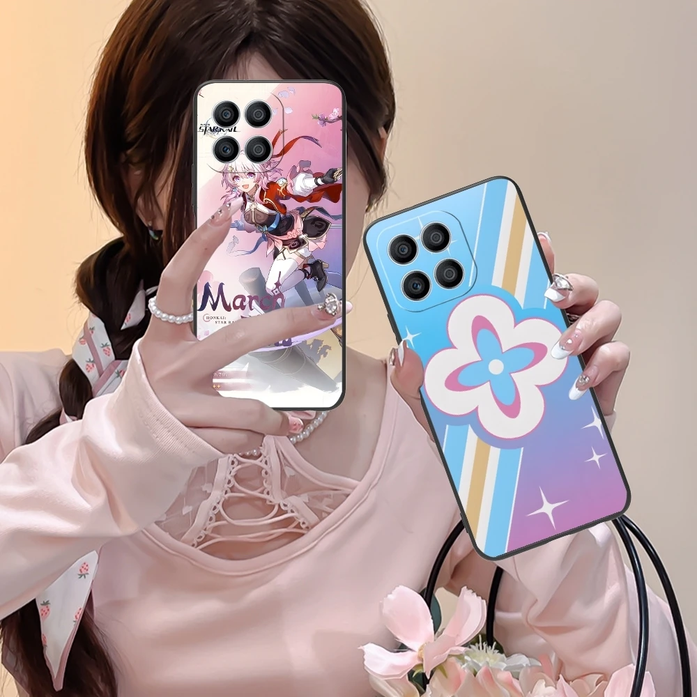 Honkai Star Rail March 7th Mobile Phone Case for Huawei Honor 90 80 70 60 50 30 20 10 9 8 7 Pro S SE Lite 5G Black Cover Shell
