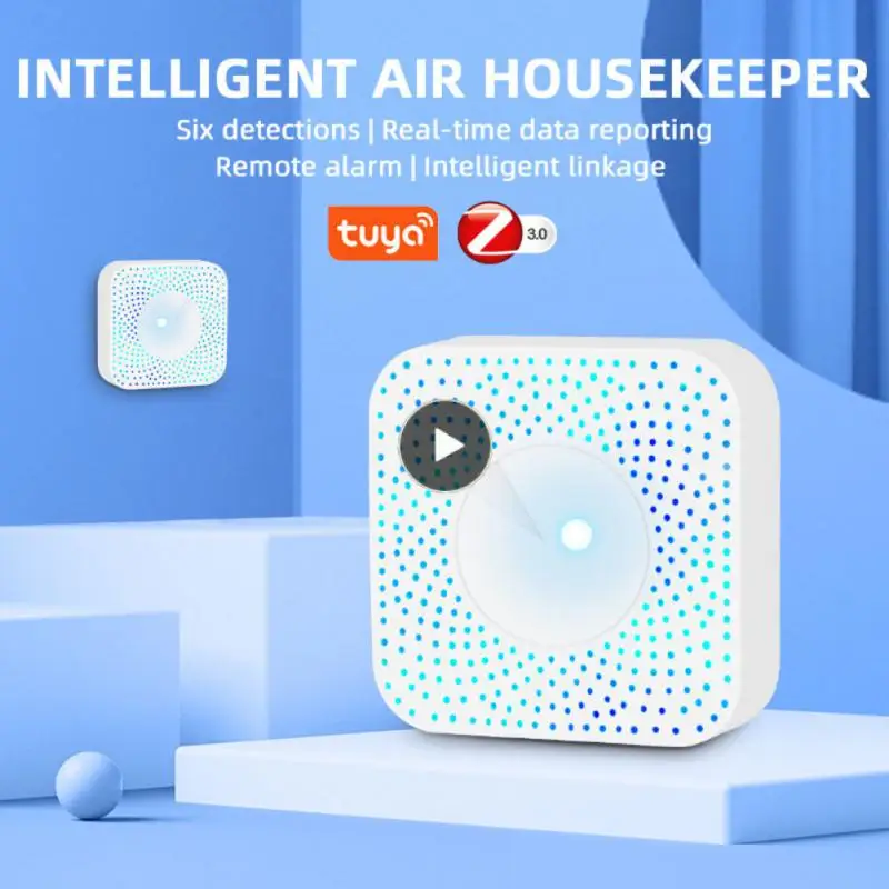 

Автоматический детектор сигнализации Air Housekeeper Mini Air Quality Monitor Box 6 в 1 Smart Home Tuya Smart с Zigbee Gateway Zigbee