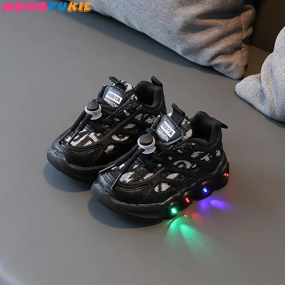 Size 21-30 New LED Children Glowing Shoes Baby Luminous Sneakers Boys Lighting Running Shoes Kids Breathable Mesh Sneakers 2 Size 21-30 New LED Children Glowing Shoes Baby Luminous Sneakers Boys Lighting Running Shoes Kids Breathable Mesh Sneakers 2