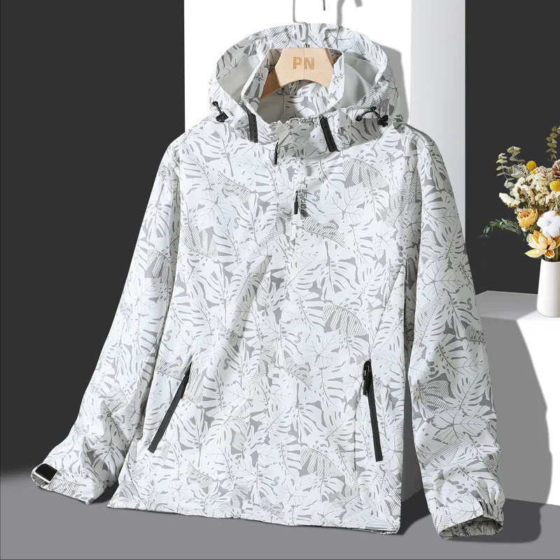 

Парная одежда, трендовые камуфляжные водонепроницаемые пальто с принтом, весна-осень, Мужская ветровка с капюшоном, уличные спортивные повседневные куртки