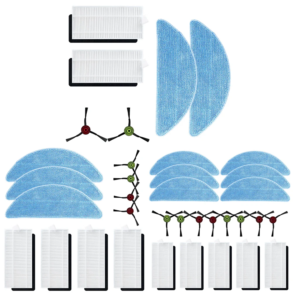 ~2/4/8 шт. боковая щетка + фильтр 2/4/5 тканевая швабра 2/3/6 для Cecotec C ----- Kır Eternal Pet/Max
