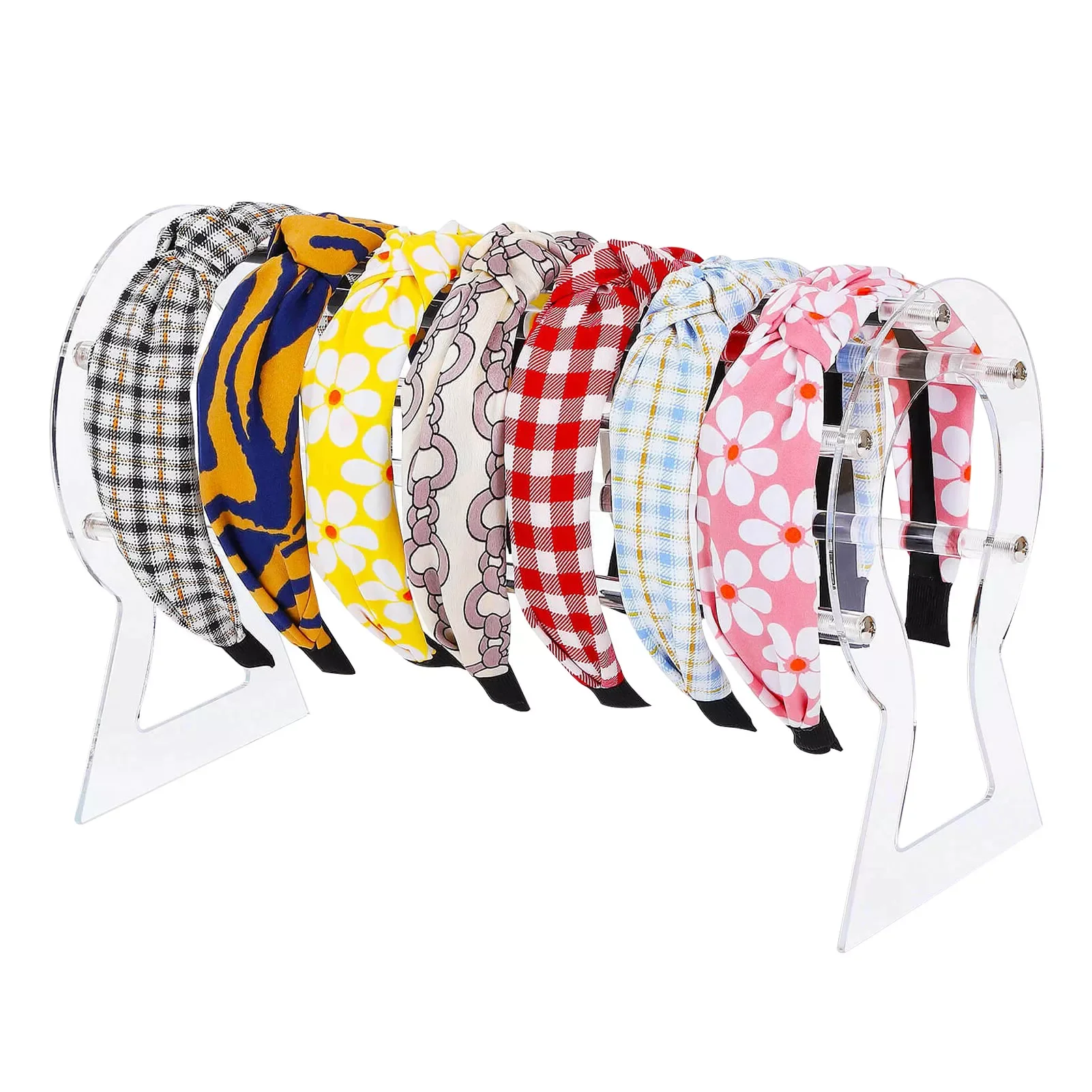 

Headband Holder Acrylic Scrunchie Holder Solid Crown Holds Hair Ties And Jewelry Clear Hairband Stand For Girls & Women Gifts