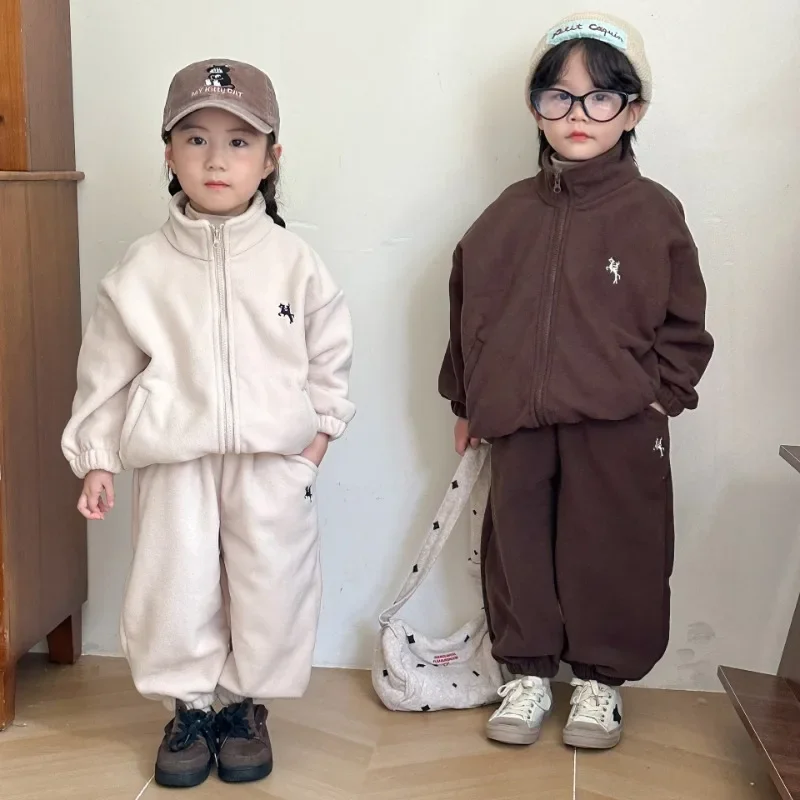 Комплекты одежды для маленьких мальчиков и девочек детский осенне-зимний