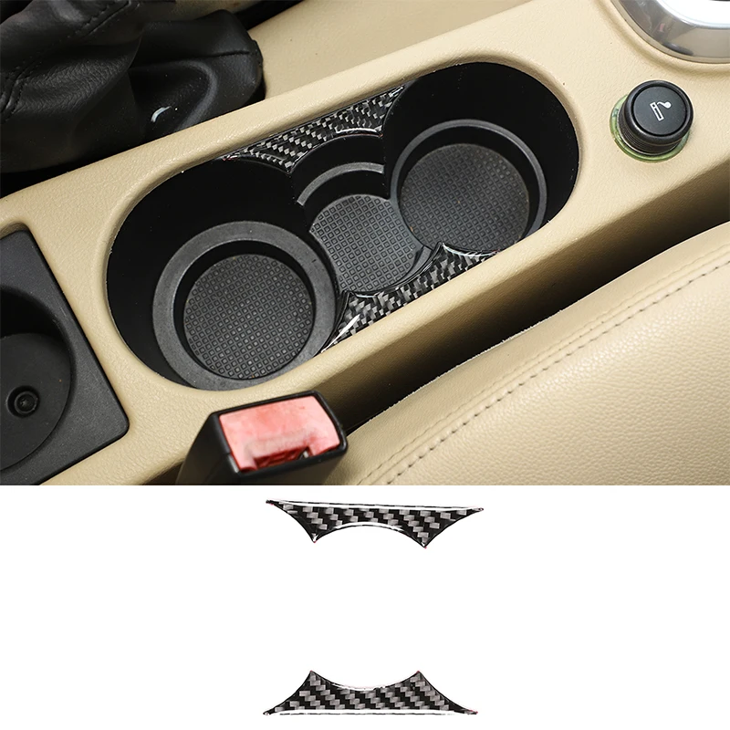 

For 2007-2012 Land Rover Freelander 2 Soft Carbon Fiber Car Central Control Water Cup Holder Panel Sticker Car Accessories