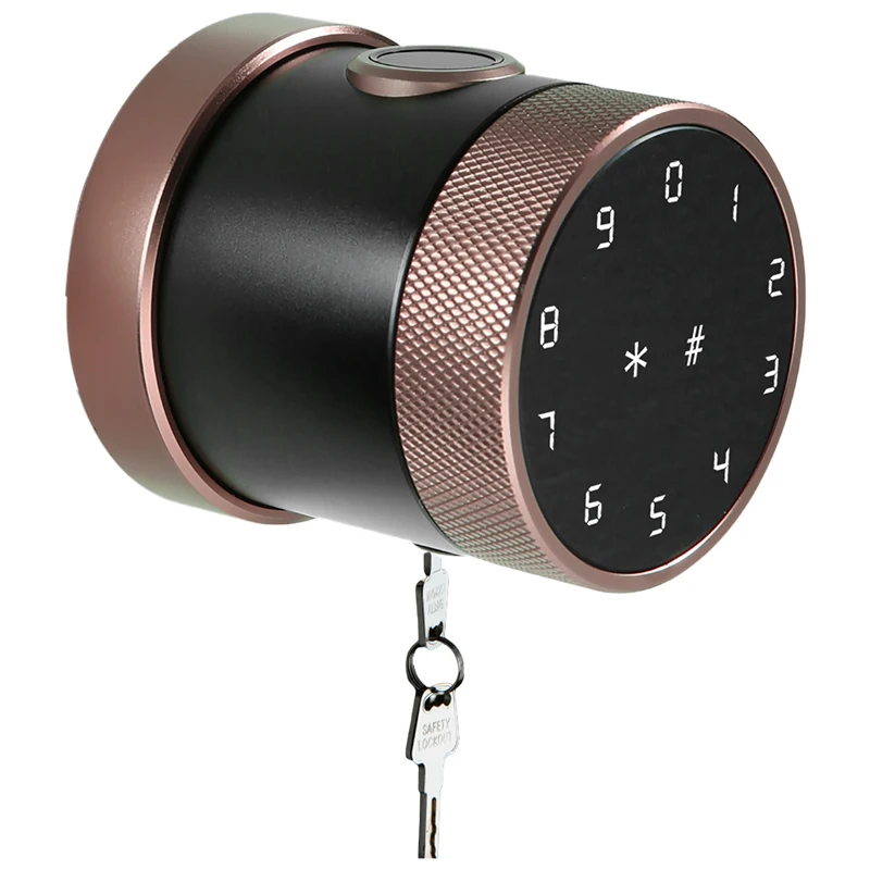 

Round knob High Density Aluminium Alloy security keyless electronic digital password smart fingerprint door lock