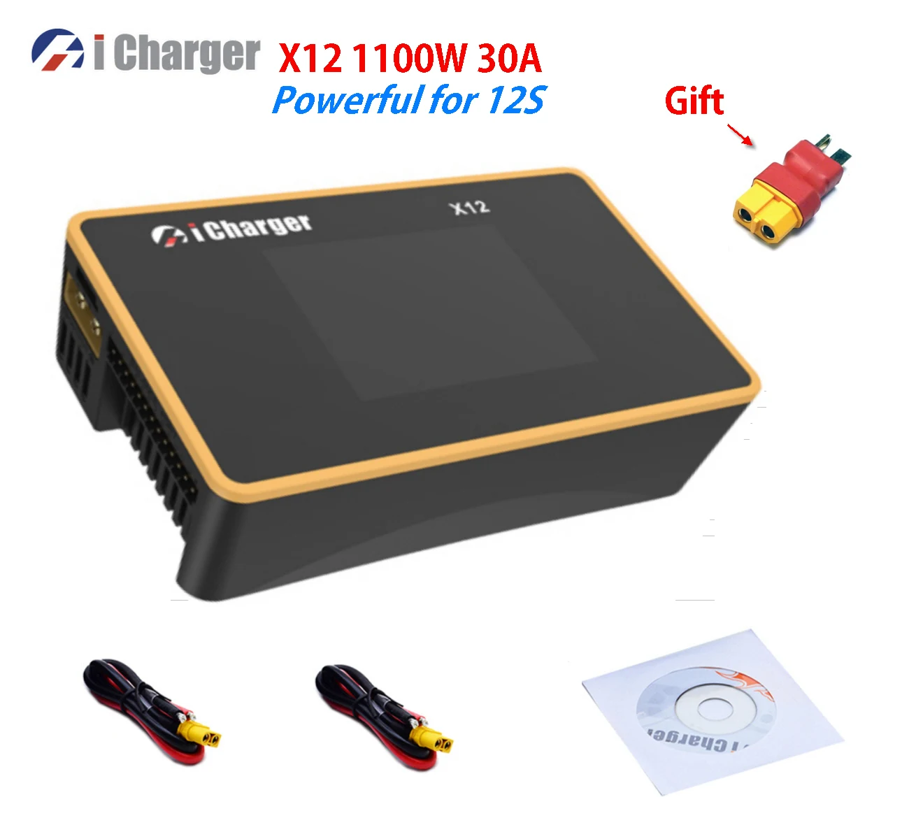 

Высокомощная одноканальная модель зарядного устройства Icharger X12 1100 Вт/12 с/30 А