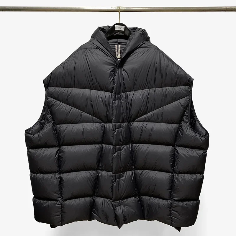 

2022 Rick Oversized Men Down Jackets Cold Proof White Goose Down Jackets Owens Loose Women Sleeveless Down Coat
