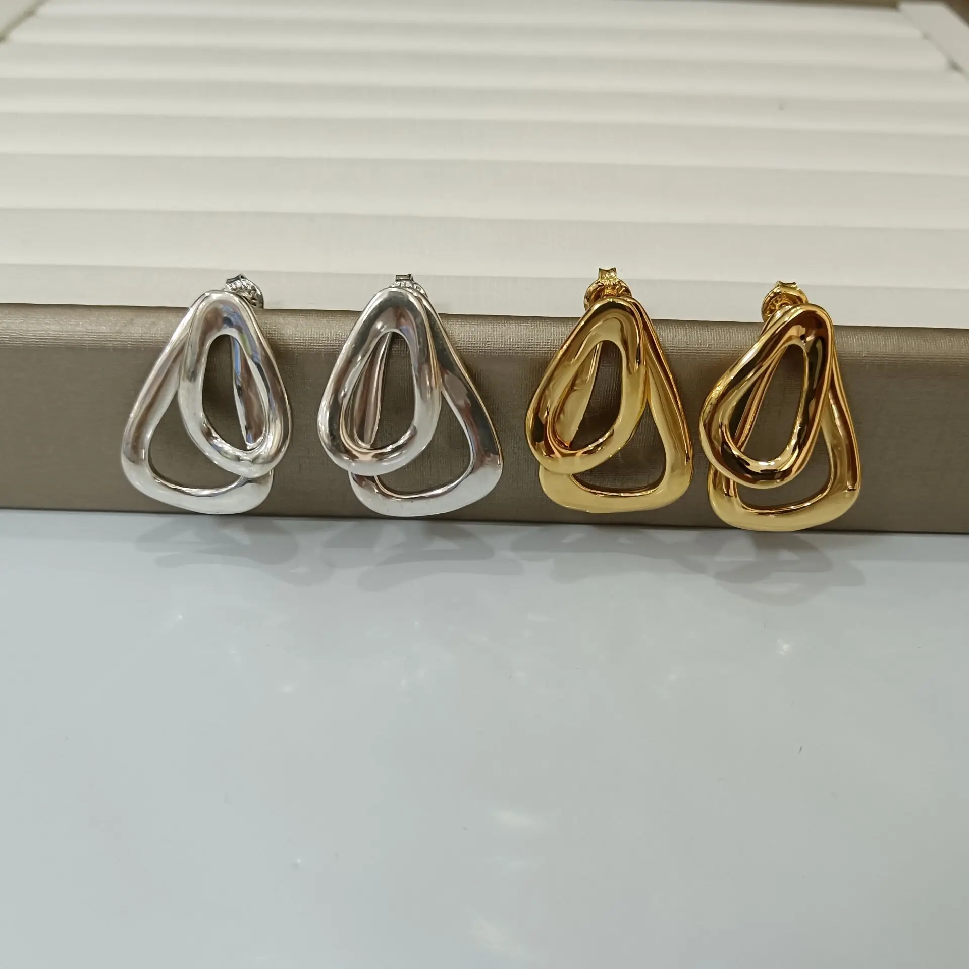 

Сережки с бусинами, Серебряная Пряжка, модный ремень с логотипом, оптовая продажа, европейские модные подарки