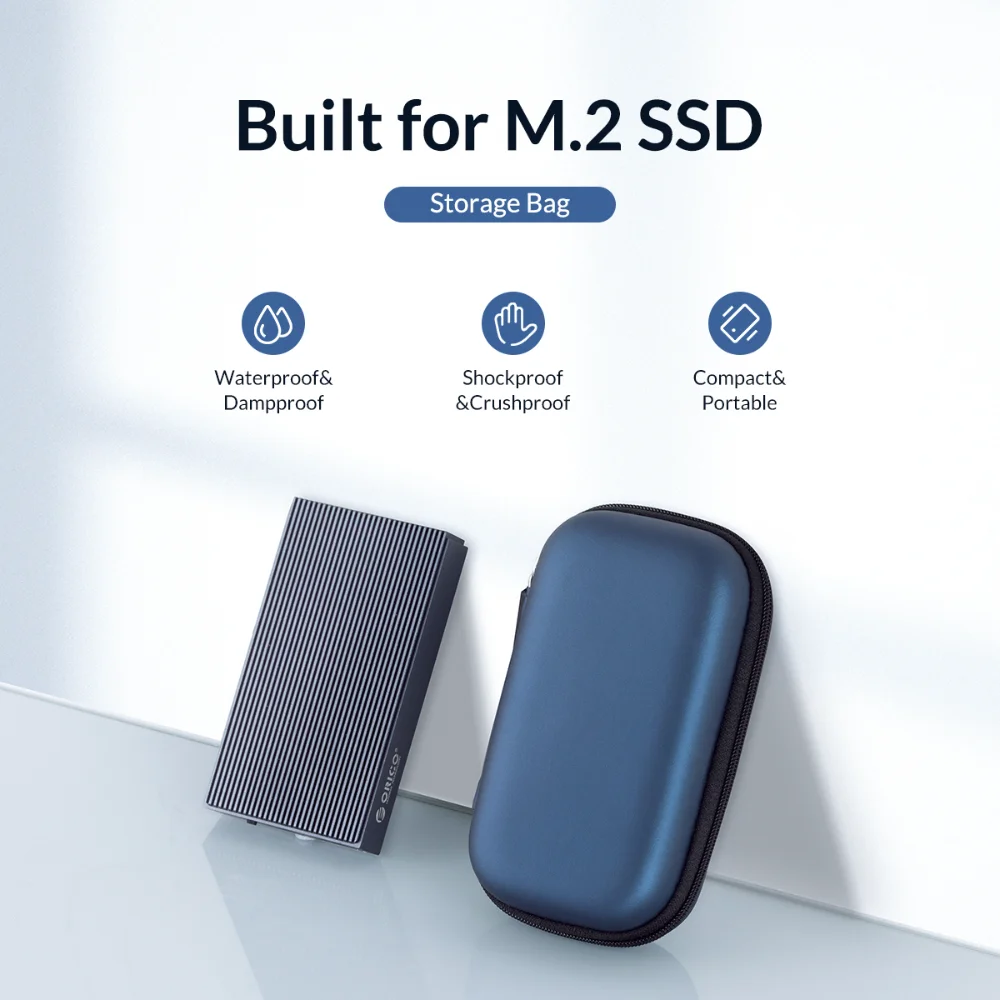 Фото ORICO M.2 NVMe NGFF SSD чехол жесткий диск EVA портативный защитный чехол для наушников/линия данных/USB флэш-накопитель/портативный PSD №2