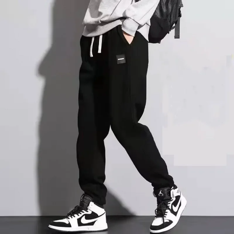 Весенне-осенние новые мужские повседневные брюки свободного кроя модные