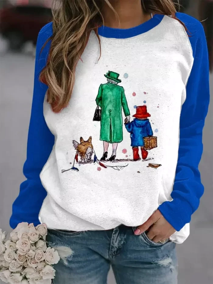 

Women's Queen Of England Print Sweatshirt
