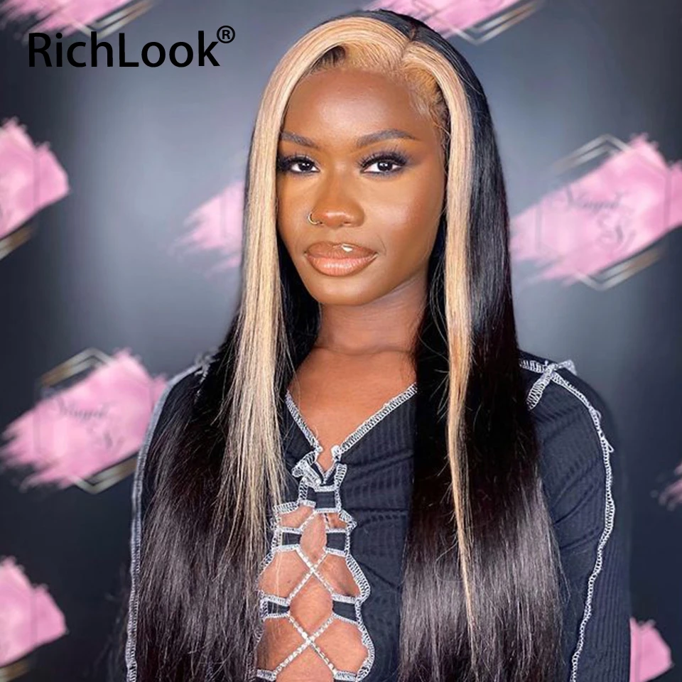 

Blonde Highlight Lace Front Wigs For Women Human Hair Straight 613 Colored Wigs HD Transparent Lace Frontal Wig Pre Plucked