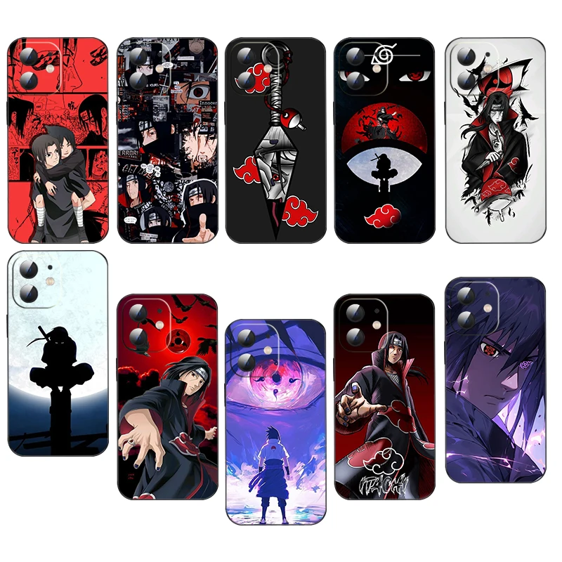Мягкий силиконовый чехол OK14 S-Sasukes с аниме itachis для iPhone 15 16 Pro Max Plus