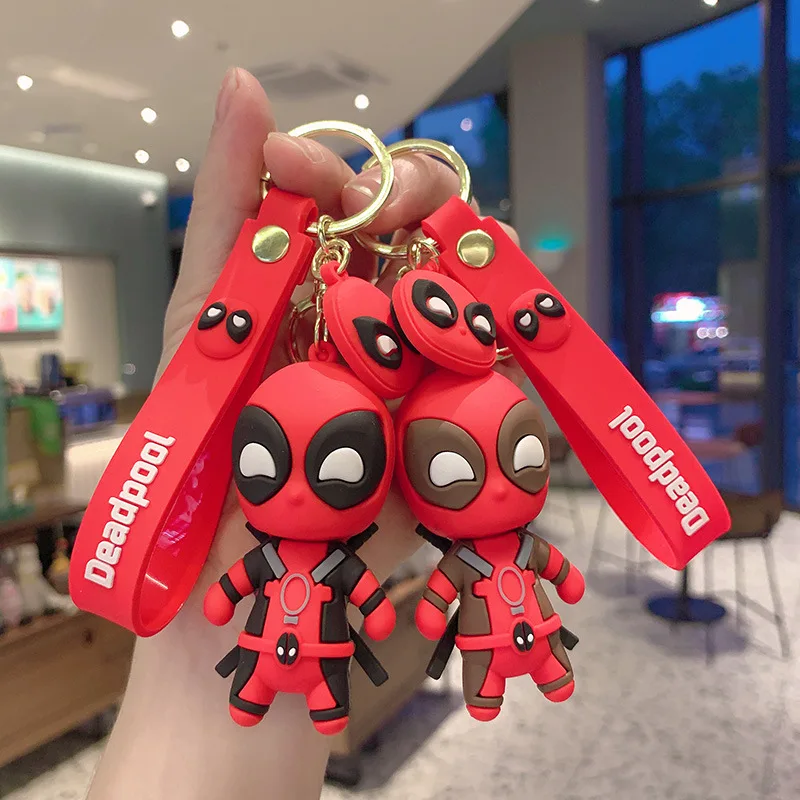 

Disney Creative Cartoon Darth Vader Keychain Kawaii Deadpool Doll Keyring Fashion Bag Ornament Boy Gift Car Key Chain