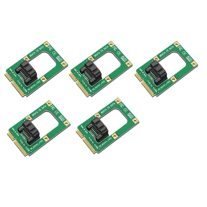 

5 шт. MSATA-SATA конвертерная карта Mini SATA на 7 штырьков Расширение SATA адаптер полная высота полуразмера для 2,5 дюйма 3,5 дюйма