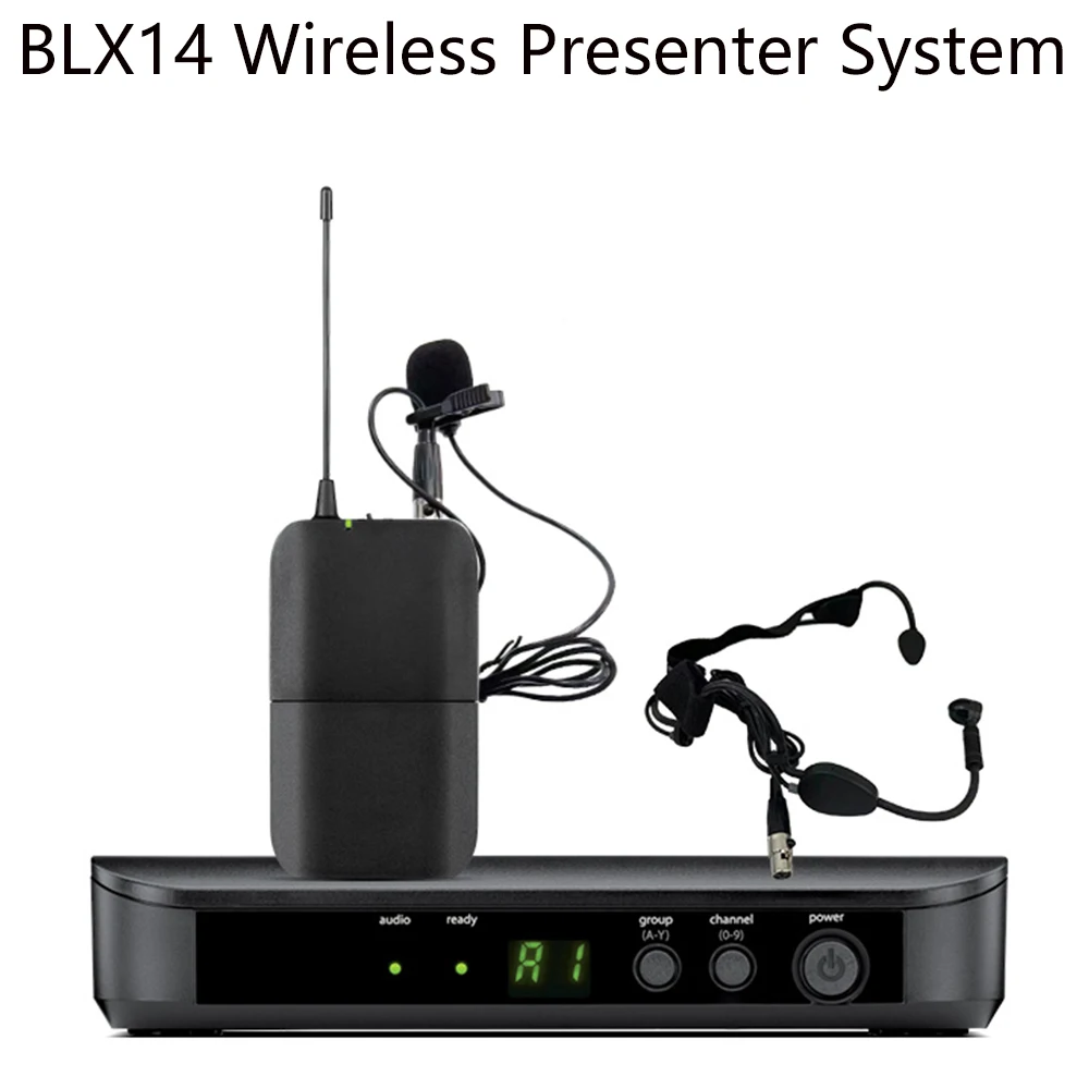 Фото Беспроводной микрофон BLX14 BLX4 BLX24 с PGA31 WH30TQG BETA98 для саксофона, гитары, вокала, выступлений на сцене, церковных мероприятий и речей. №1