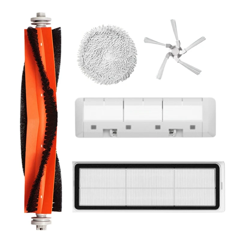 

NEW-5Pcs For Xiaomi Dreame W10 Robot Vacuum Cleaner Accessories Main Side Brush HEPA Filter Mop Cloth Main Brush Cover