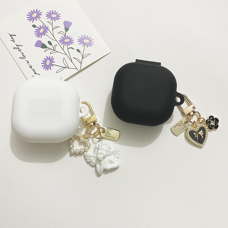 

Силиконовые чехлы для Samsung Galaxy buds Live / Buds 2 / buds PRO, милый мультяшный Брелок с подвеской и чехлом для наушников