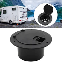 round electrical cable hatch anti uv durable 5 2 inch diameter black rv camper trailer motorhome power cord hatchcover