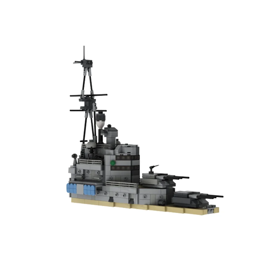 Фото Gobricks MOC HMS Belfast 1939 Ремонт WW2 Модель Кирпичи WW2 Военный военный корабль Строительный блок Набор Развивающие игрушки для коллекции подарков №5