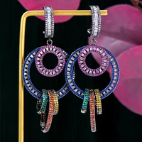 kellybola 2022 new gorgeous shiny dangle earrings full cubic zircon dubai africa womens wedding anniversary high quality