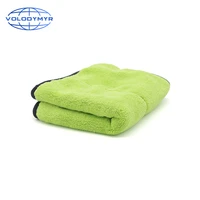 microfiber towel green and black double sided highly absorbent 780gsm 3040cm for auto detailing carclean car drying towels