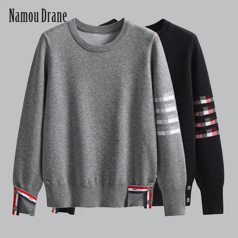 

Namou Drane Autumn/winter 2022 New Loose Version Round Neck Pullover Back Colorful Puppy Jacquard Sweater Sweater Blouse