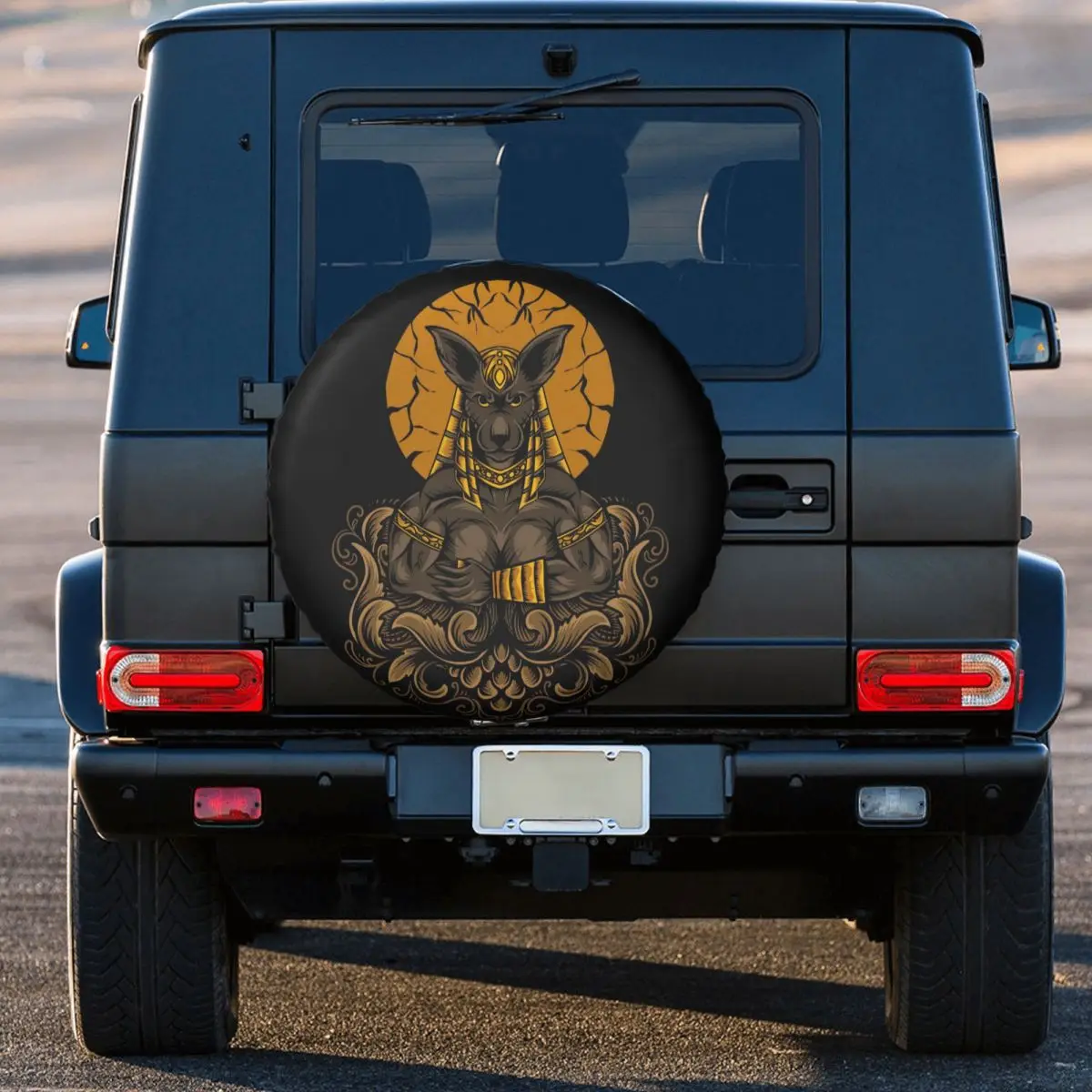 

Anubis God Tire Cover Wheel Protectors Weatherproof Universal for Jeep Trailer RV SUV Truck Camper Travel Trailer