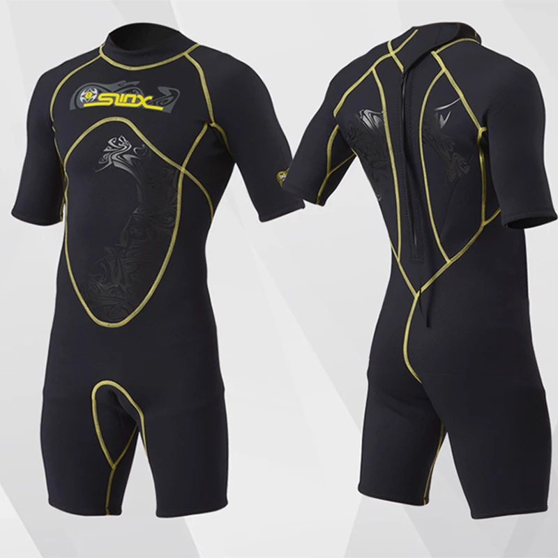 Wetsuits Adult's Youth Premium Neoprene Diving Suit 3mm Shorty Jumpsuit Back Zip Short Sleeve Thermal Swimsuit Surfing Snorkel