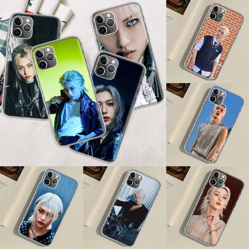 Чехол для телефона F-Felix Lee SKZ Apple Iphone 16E 15 14 Plus 13 16 Pro Max Cover 11 12 Mini Fundas X XR Shell Coque TPU Pattern So