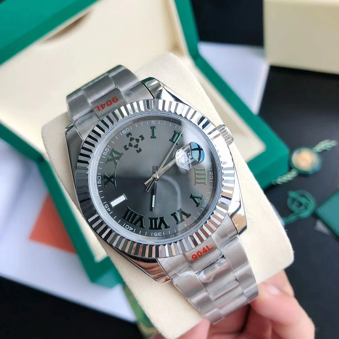 

Мужские автоматические механические часы черный синий серый золотой Римский зеленый циферблат