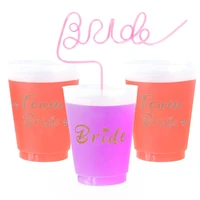 team bride tribe cups bachelorette party decoration bride to be straw drinking cups bridal shower wedding decoration hen party