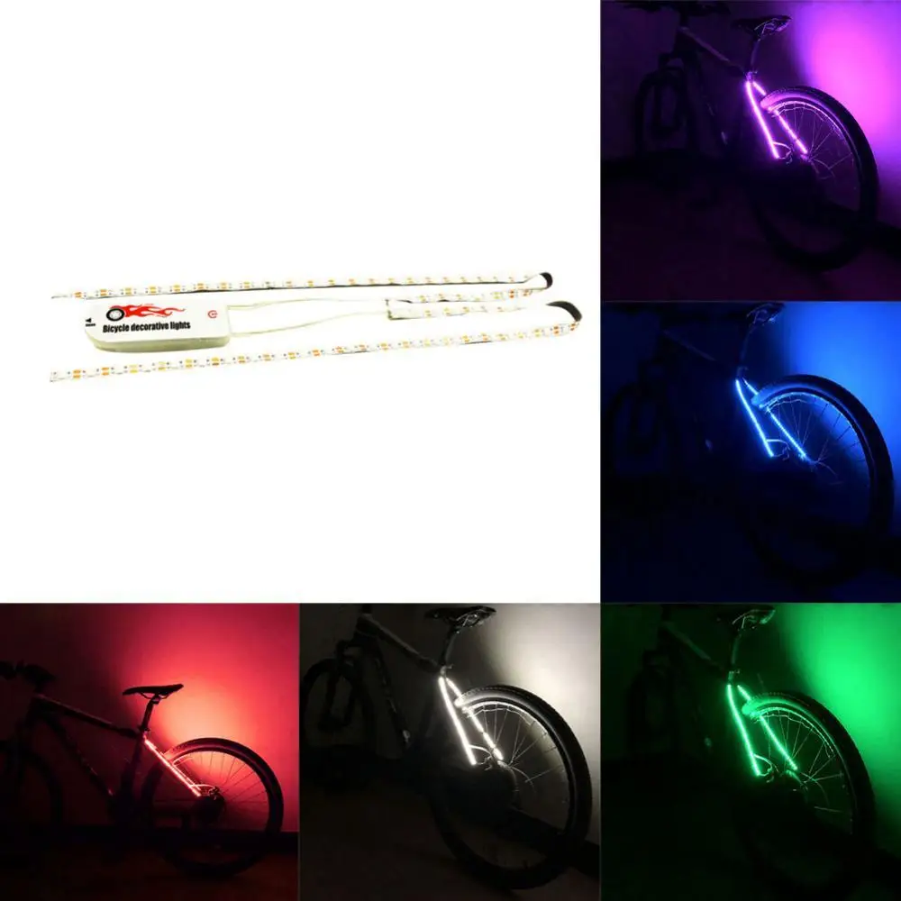 

Bicycle Lights Bicycle Bike Rear Frame Decorative LED Strip Cycling Warning Light Tail Lamp Bike Accessories