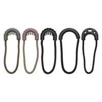 5pcs edc multipurpose zipper rope black camping equipment anti theft zipper longer tail rope bags clip buckle outdoor travel