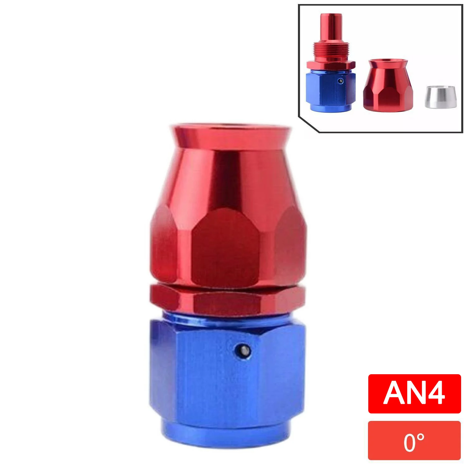 

Красный и синий AN4/AN6/AN8/AN10/AN12 переходник для шланга из ПТФЭ