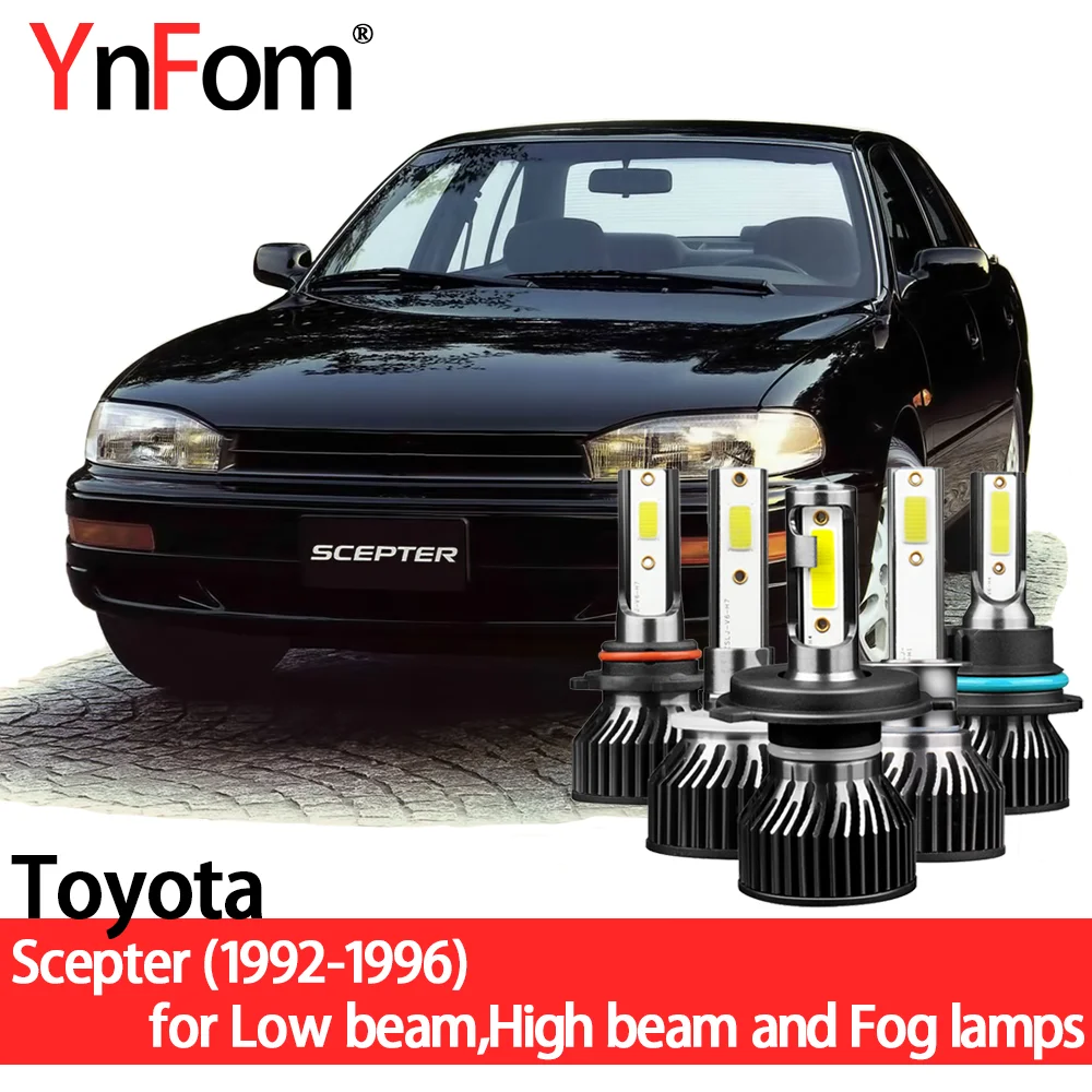 

YnFom Toyota Special LED Headlight Bulbs Kit For Camry Scepter XV10 1992-1996 Low beam,High beam,Fog lamp,Car Accessories