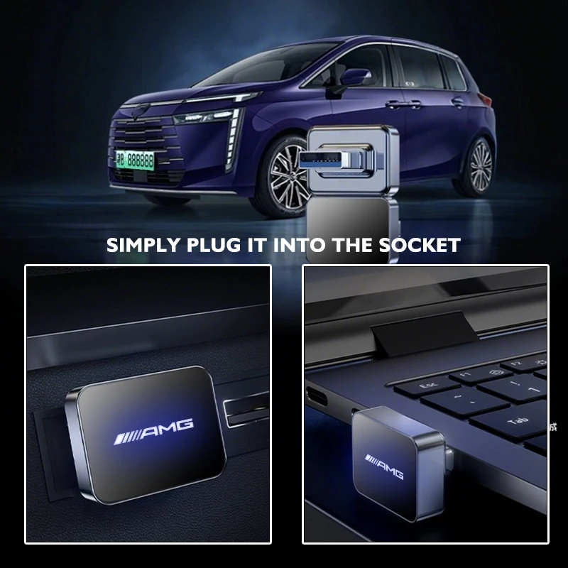 Фото Высокоскоростная флешка USB Type-C для автомобиля, удобный бизнес-подарок для Mercedes-Benz AMG A, B, C, E, S, G-класса №3